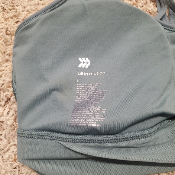 All in motion turquoise sports bra - Picture 3 of 3